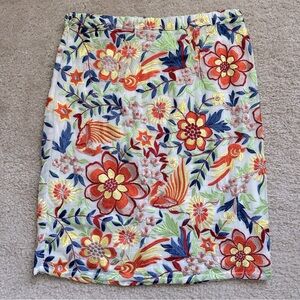 ANTHROPOLOGIE Dayflora Stitched Skirt Colorful Embroidery Yoana Baraschi NEW